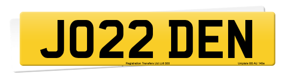 Registration number JO22 DEN